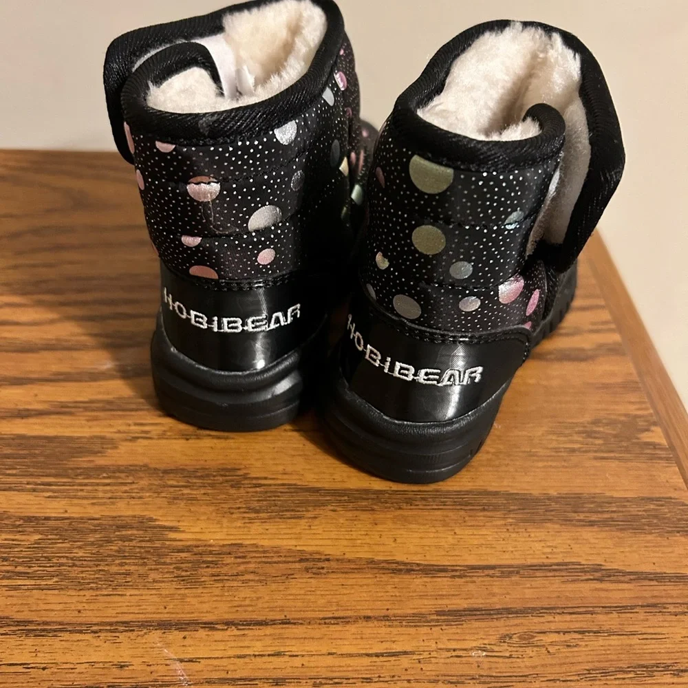 Hobibear Polka Dot Winter Toddler Boots Size 2